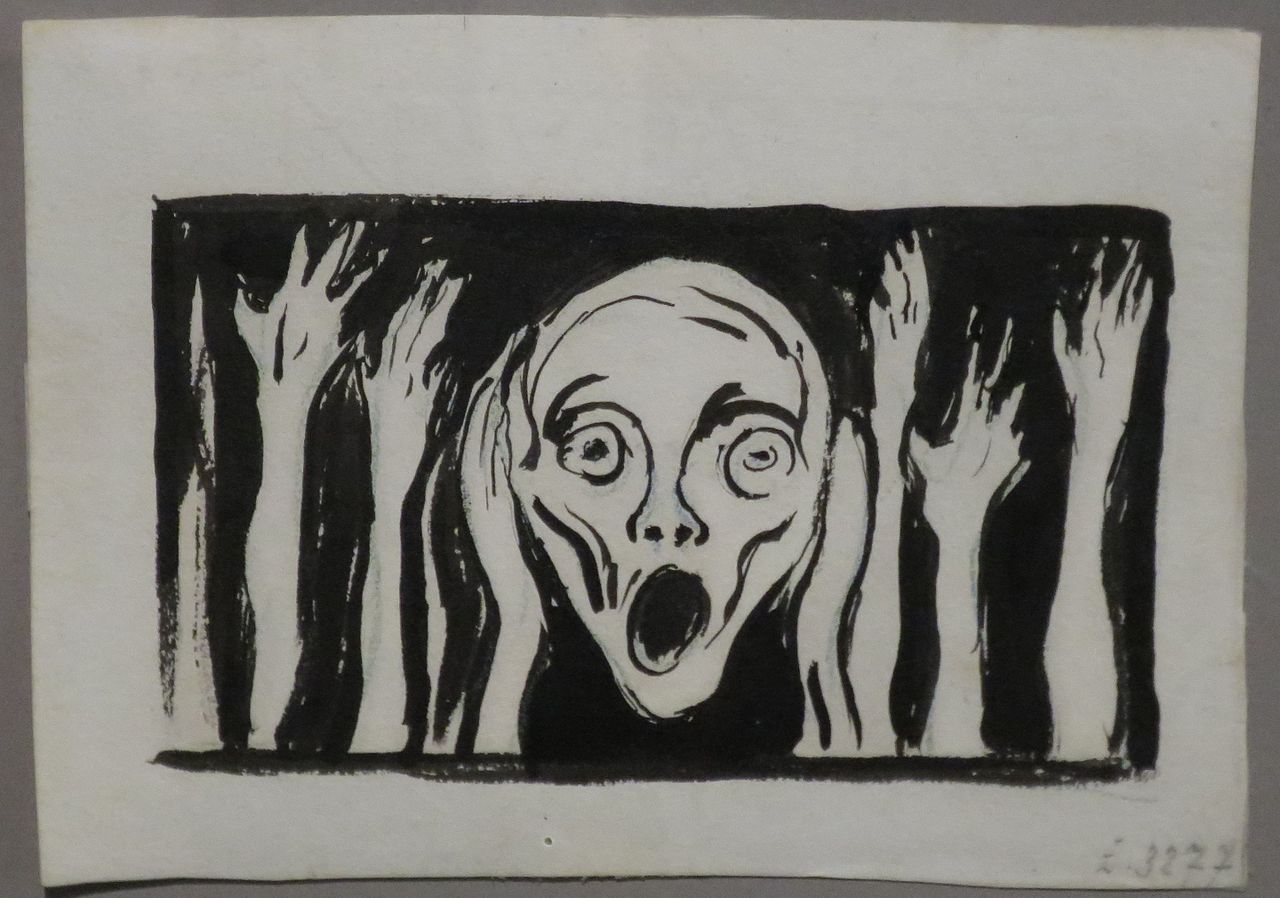 The_Scream_undated_drawing_Edvard_Munch_Bergen_Kunstmuseum.jpg (1280×898)